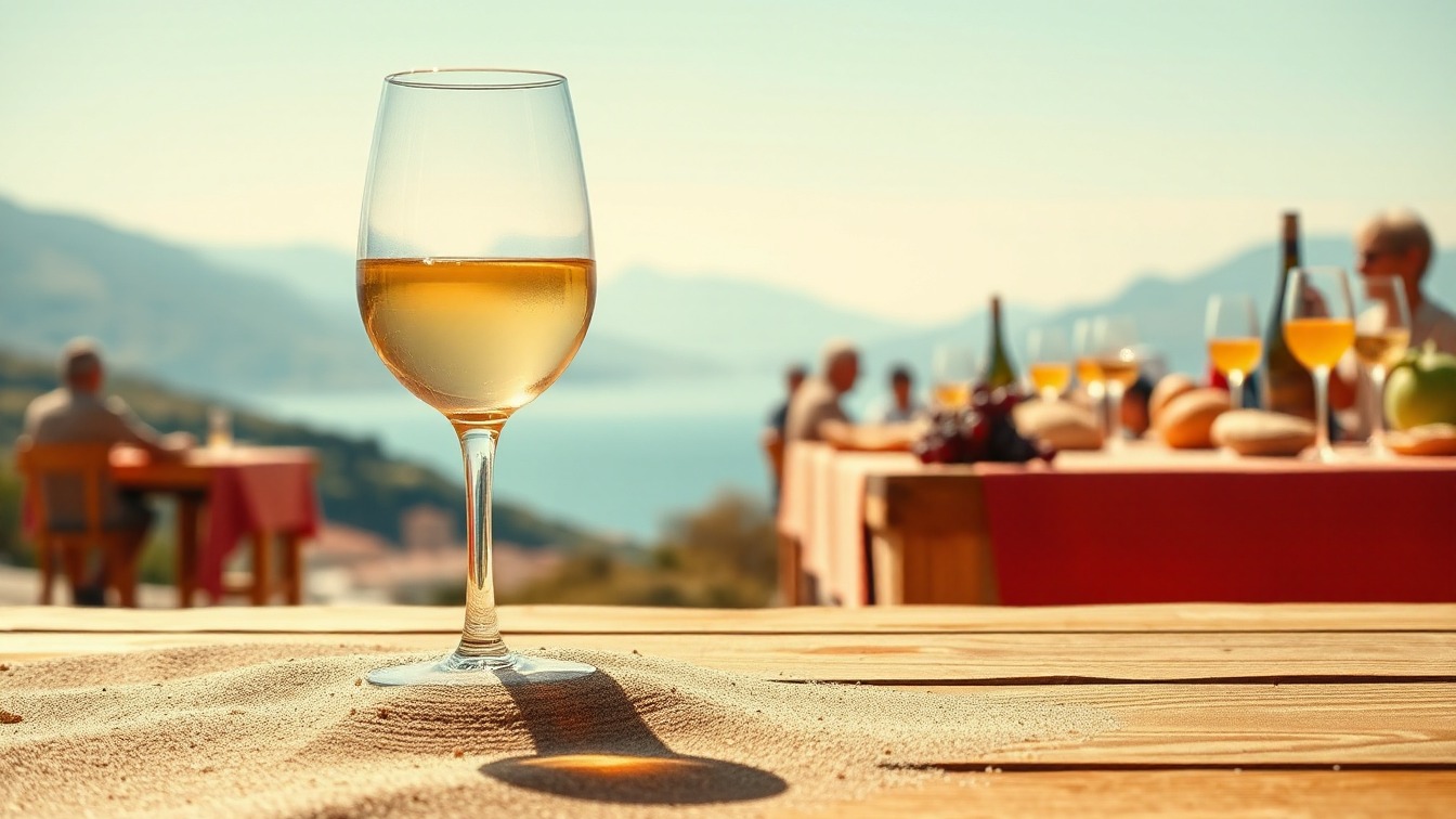 Locandina illustrata: Fiesta de la Vendimia y Muestra de Vinos presso Plaza de La Fragata, Sitges