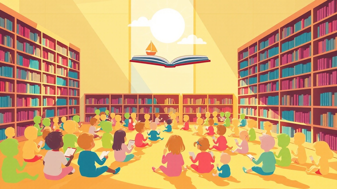 Locandina illustrata: Hora de conte 'Contes de mar' L' Última cultura presso Biblioteca Josep Roig i Raventós, Sitges