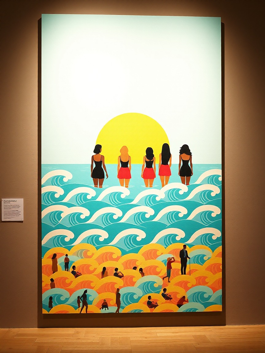 Affiche illustrée: Exposició "Nina Waves" à Centre Cívic Can Basté, Barcelone
