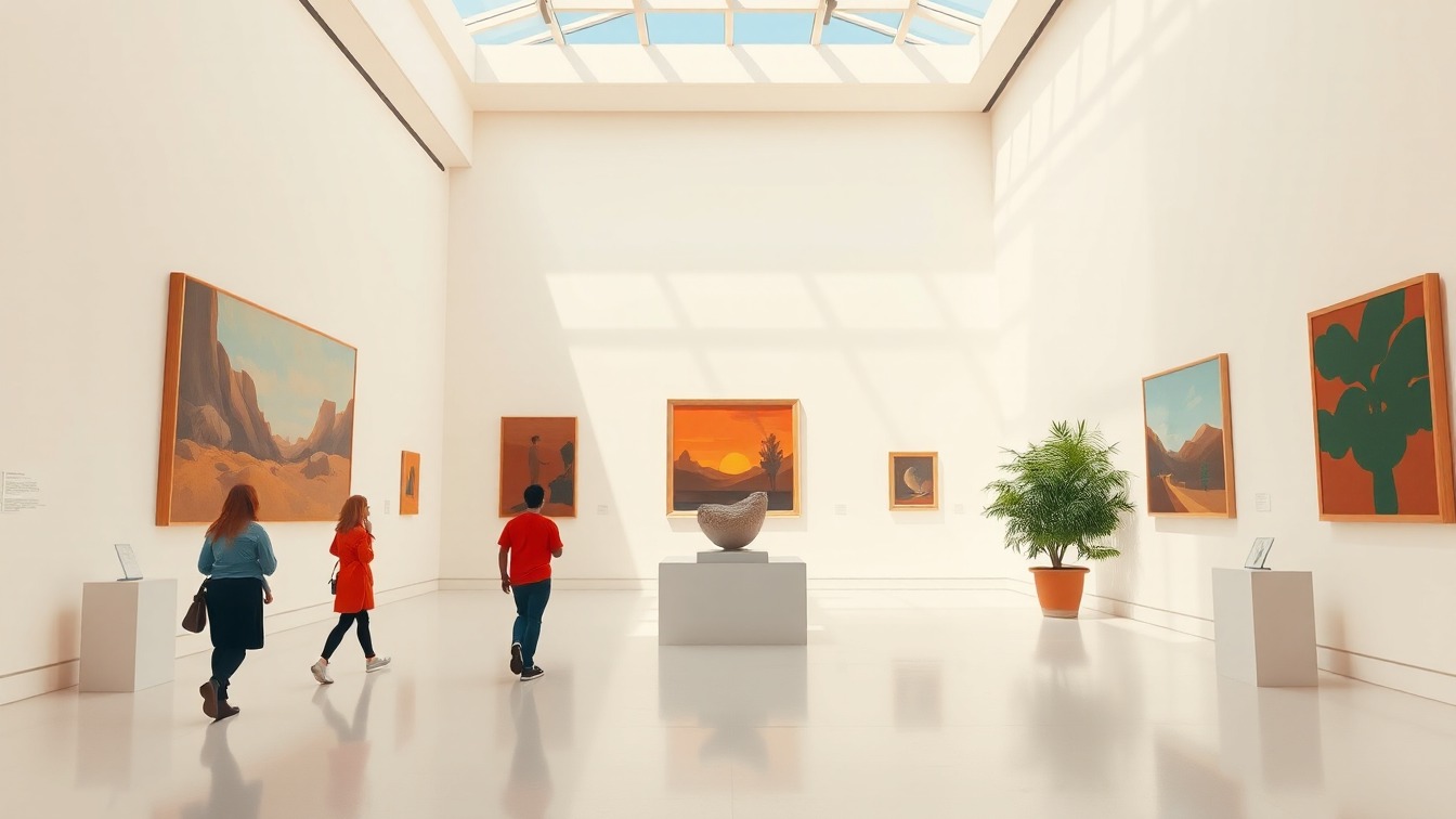 Illustriertes Plakat: Kunst und Barmherzigkeit – Salas de exposiciones Conde Duque, Madrid