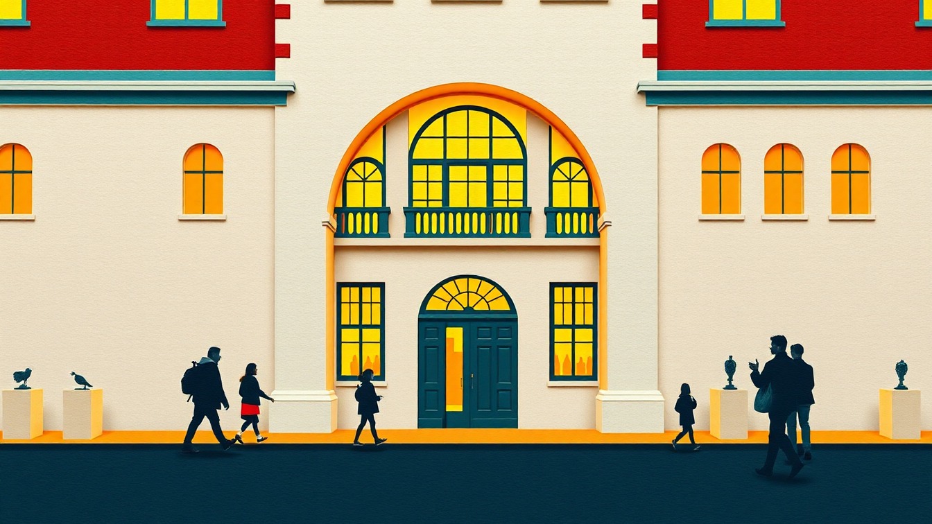 Locandina illustrata: Exposició "Intramurs. El bressol de l’arquitectura moderna a Catalunya (1872-1962)" presso Edifici Històric de la Universitat de Barcelona, Barcellona