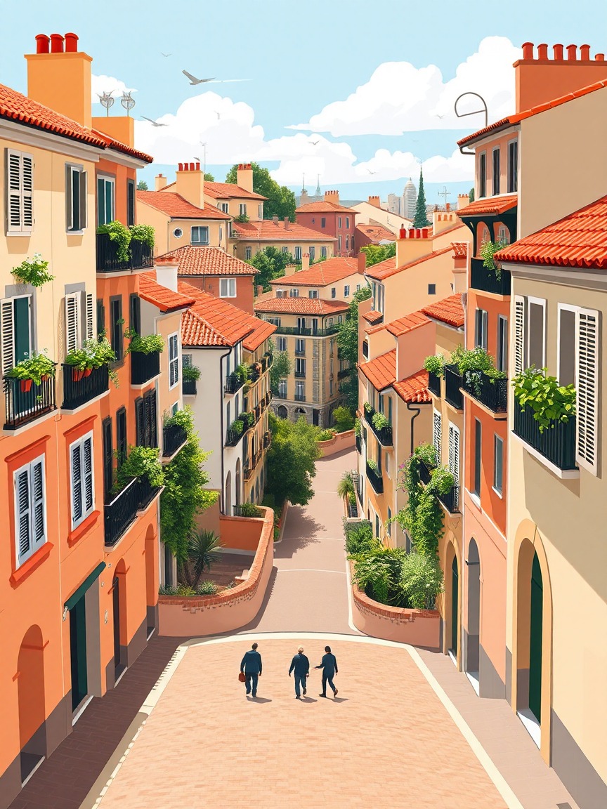 Affiche illustrée: Manuelita, mi casa es el mundo - Latina à Madrid