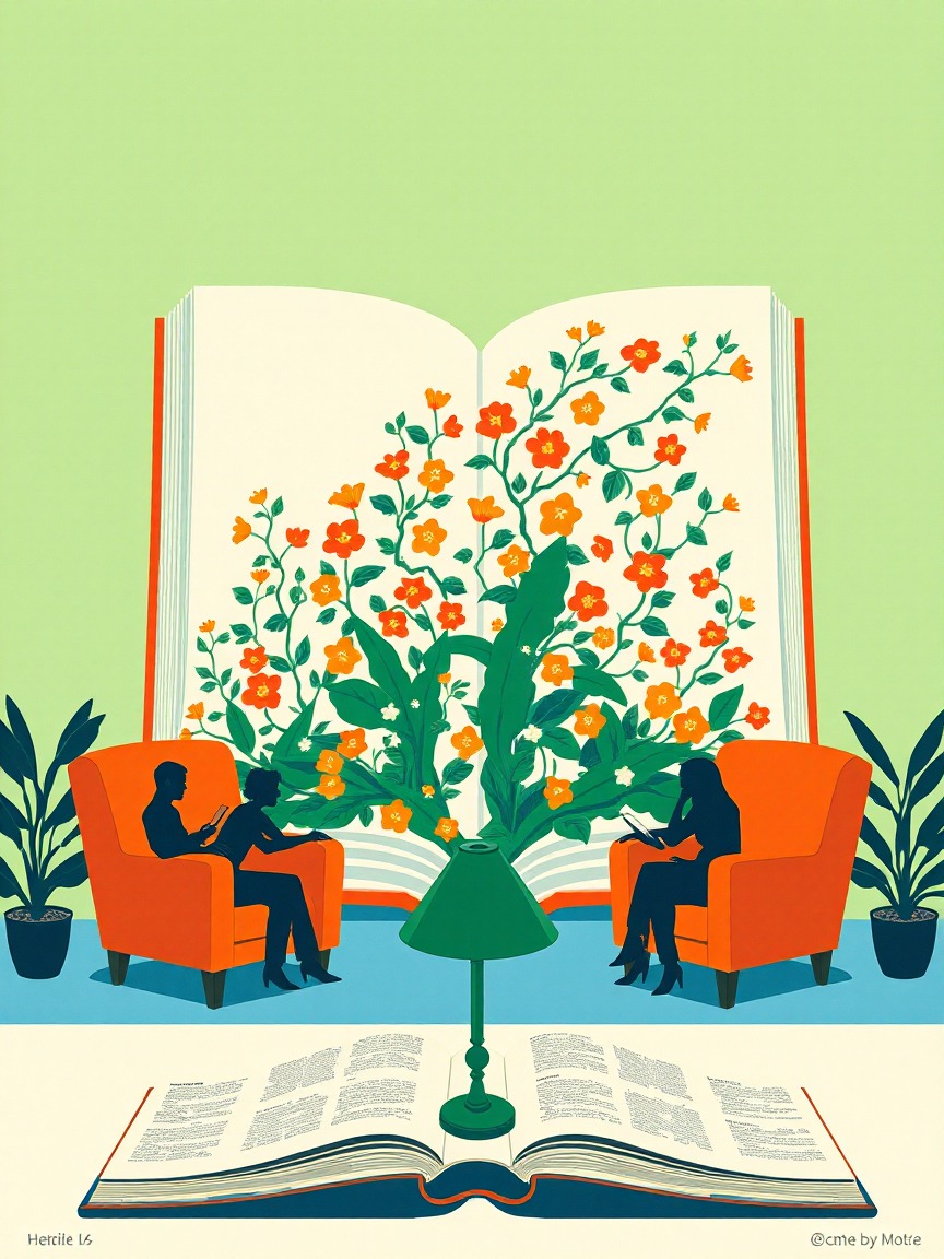 Cartel ilustrado: PRESENTACIÓ DE CONTE: 'El Jardí de la sensibilitat' en Biblioteca Mn. Joan Avinyó, Cubelles