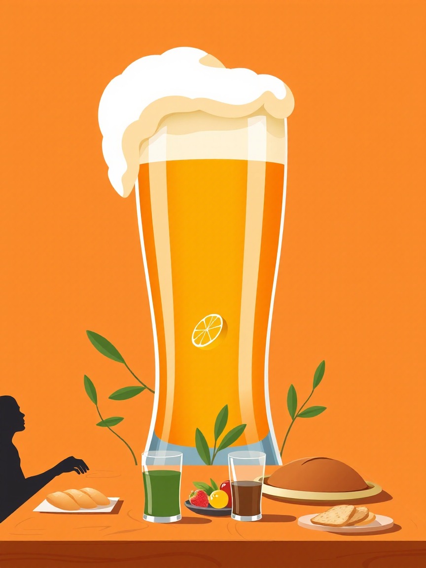 Cartel ilustrado: Fiesta cervecera en Factoría Cruzcampo en Factoría Cruzcampo, Sevilla