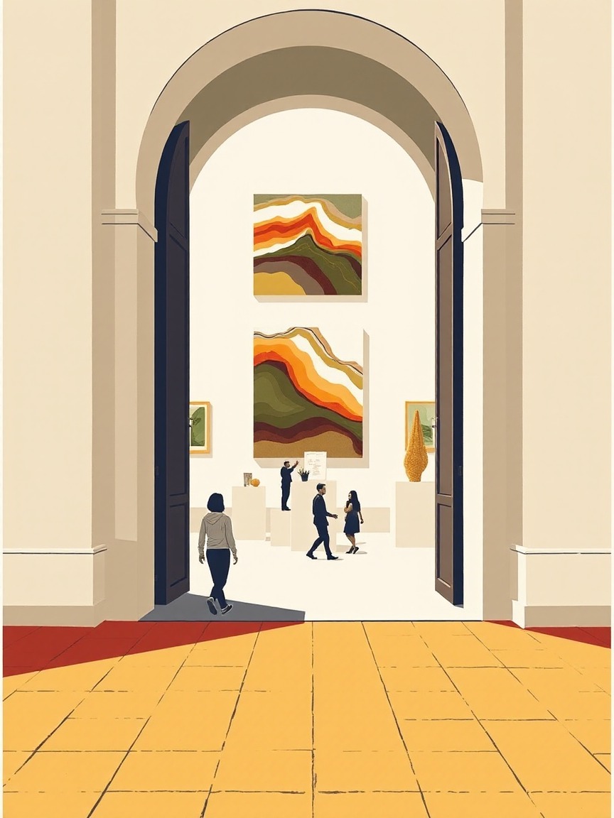 Cartel ilustrado: Exposició "pellScape" en Art Amill, Vinyols i els Arcs
