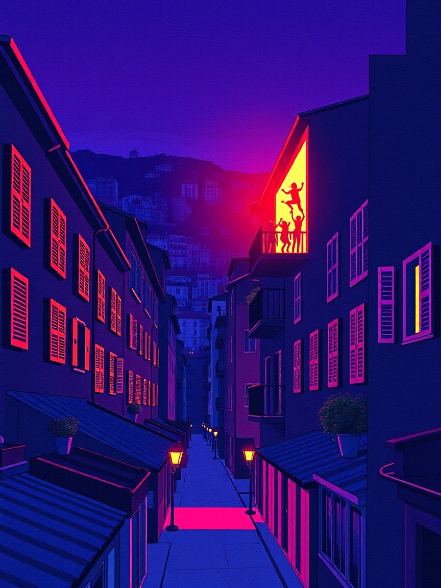 Cartel ilustrado: JOHN PO en DIrecto en Bataplán, San Sebastián
