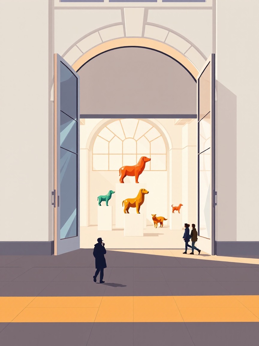 Illustriertes Plakat: La Ruta del Arte BBK: "Animalario" in Ugao-Miraballes