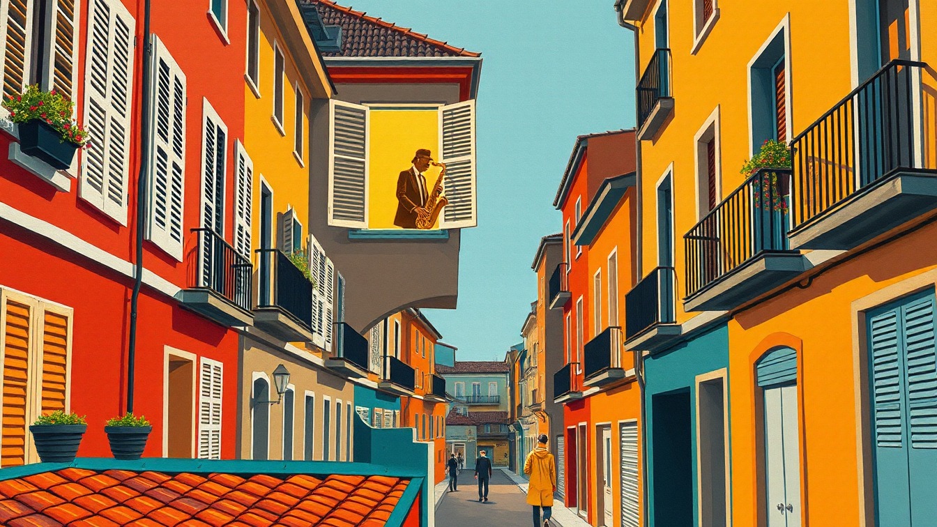 Cartel ilustrado: Audición de saxofón en Escuela Municipal de Música Luis Aramburu, Vitoria-Gasteiz