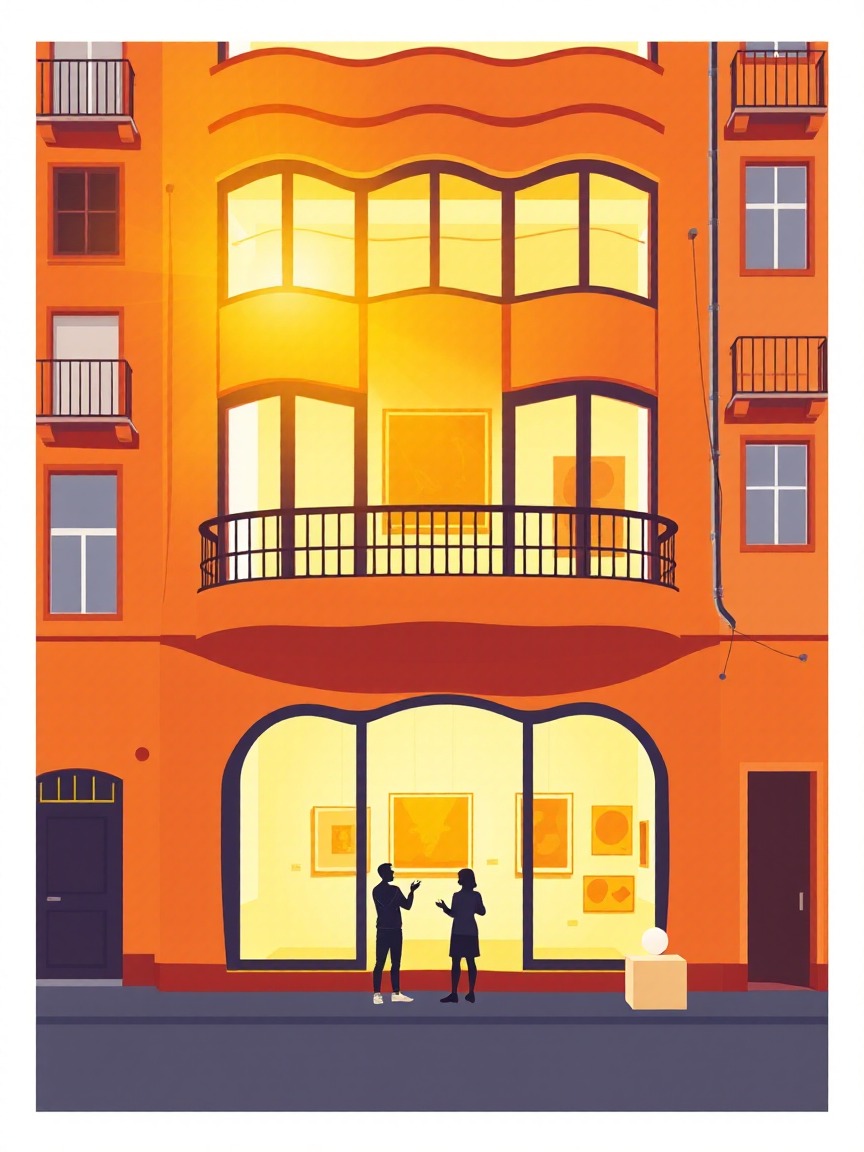 Cartel ilustrado: Exposición "Latent structures" en Casa Batlló, Barcelona
