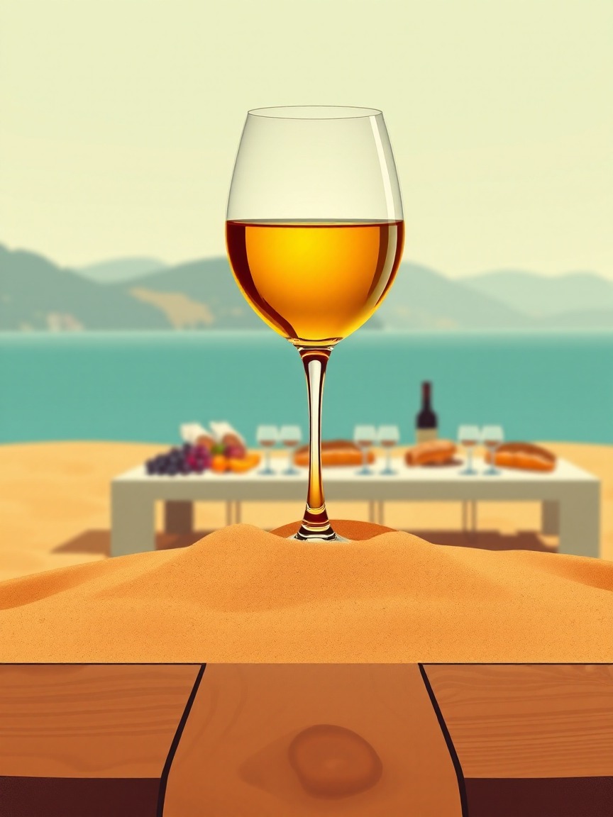 Locandina illustrata: Fiesta de la Vendimia y Muestra de Vinos presso Plaza de La Fragata, Sitges