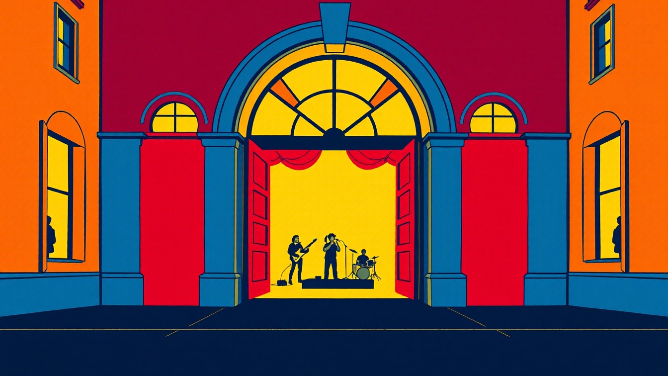 Cartel ilustrado: LOS MOUSTROS DEL ESPACIO EXTERIOR (R&B YE-YE 50S DESDE MEXICO) en La Atalaia del Gardoki, Sopela