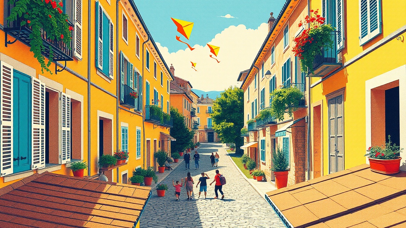 Illustriertes Plakat: Vola, vola Piu! – Centre Cultural Municipal Lo Casino, Alcarras