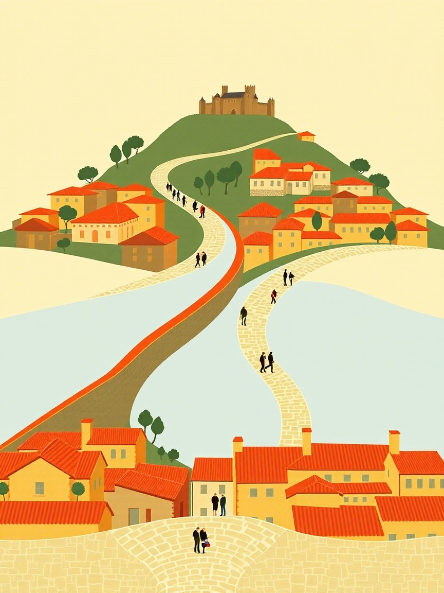 Illustrated poster: Tarda de jocs at La Ginesta, Begues