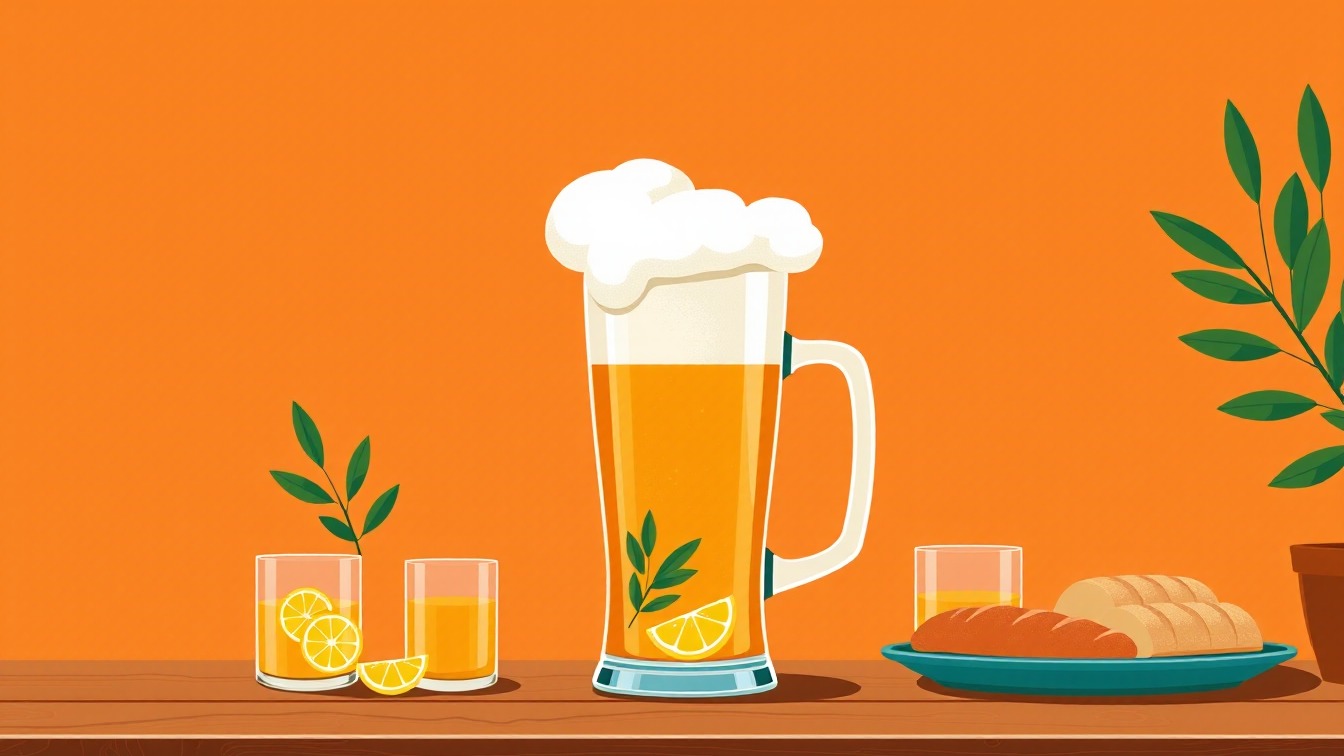 Cartel ilustrado: Fiesta cervecera en Factoría Cruzcampo en Factoría Cruzcampo, Sevilla