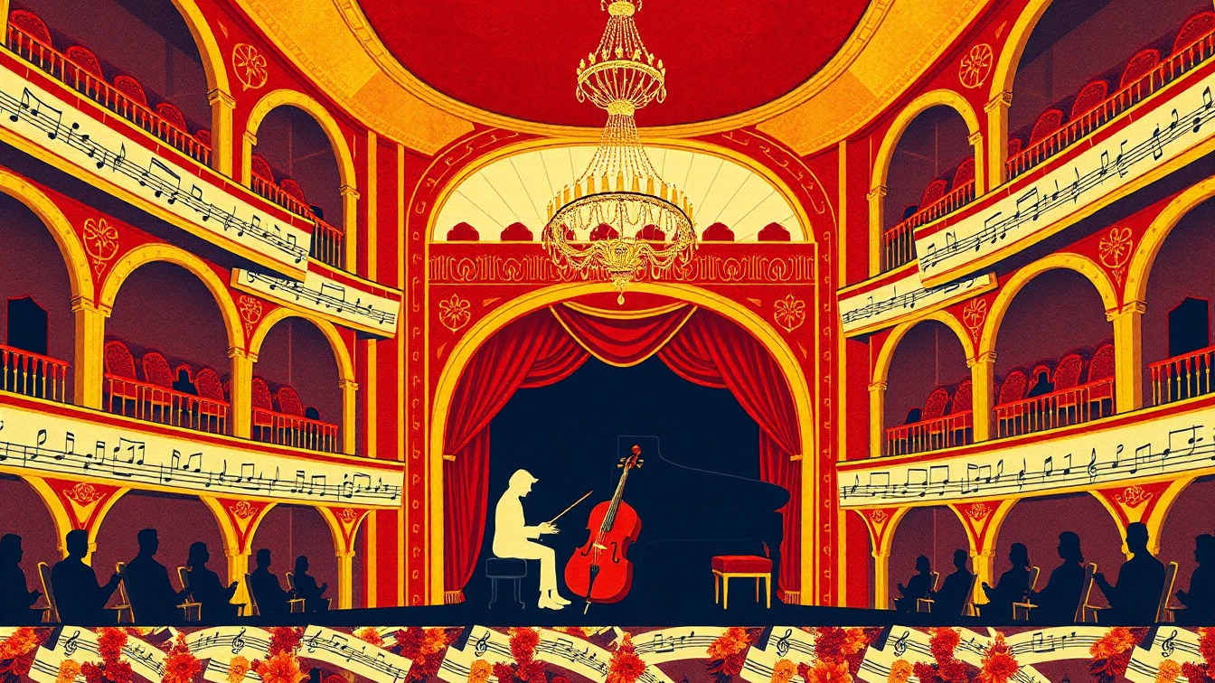 Cartel ilustrado: Programa Sábados musicales 2026, en Álava: Julen Arzamendi y Alaitz Artola en Museo de Bellas Artes de Álava, Vitoria-Gasteiz