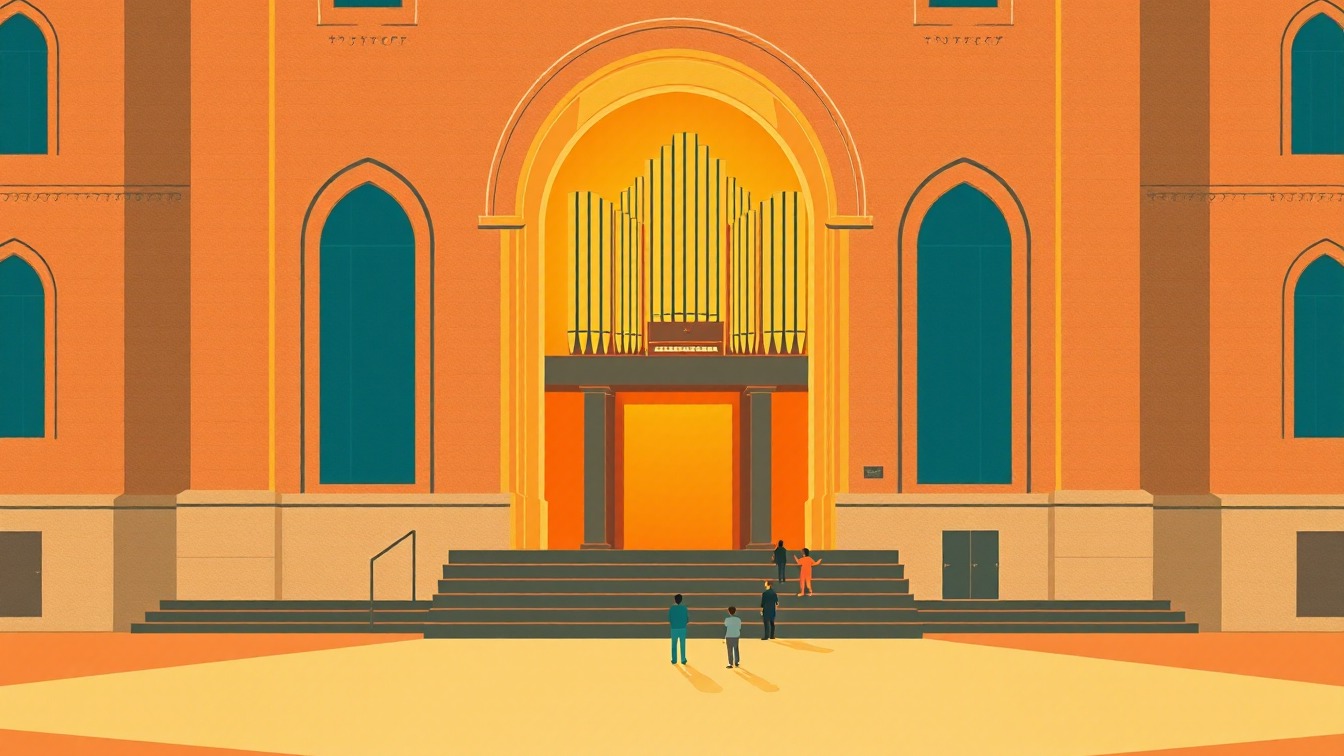 Cartel ilustrado: Concierto del pianista José Luis Nieto en Catedral de Santa María (nave central), Vitoria-Gasteiz