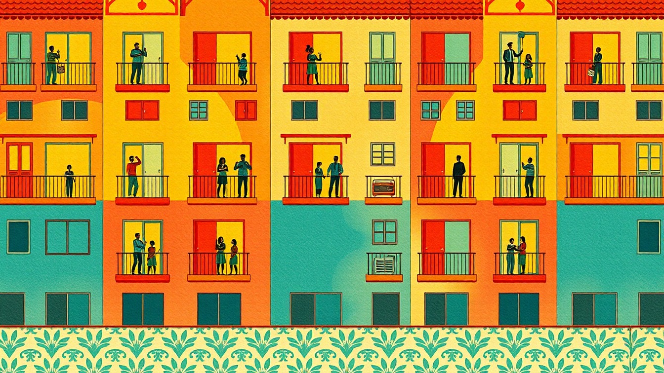 Illustriertes Plakat: Aquell Carrer – Sala Cultural El Teatre, Seva