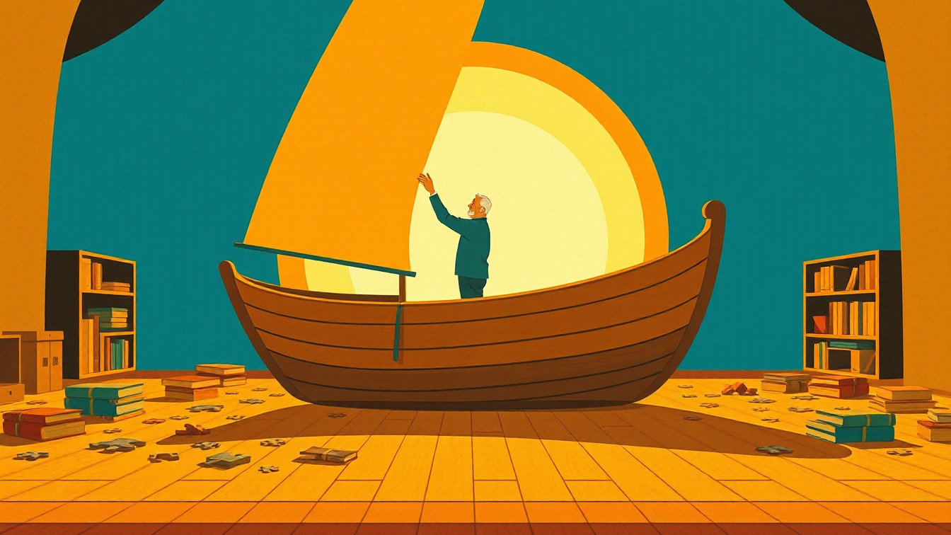 Cartel ilustrado: 'Avuelos' (PEZLUNA TEATRO) en Auditorio MIHACALE, Gordoncillo