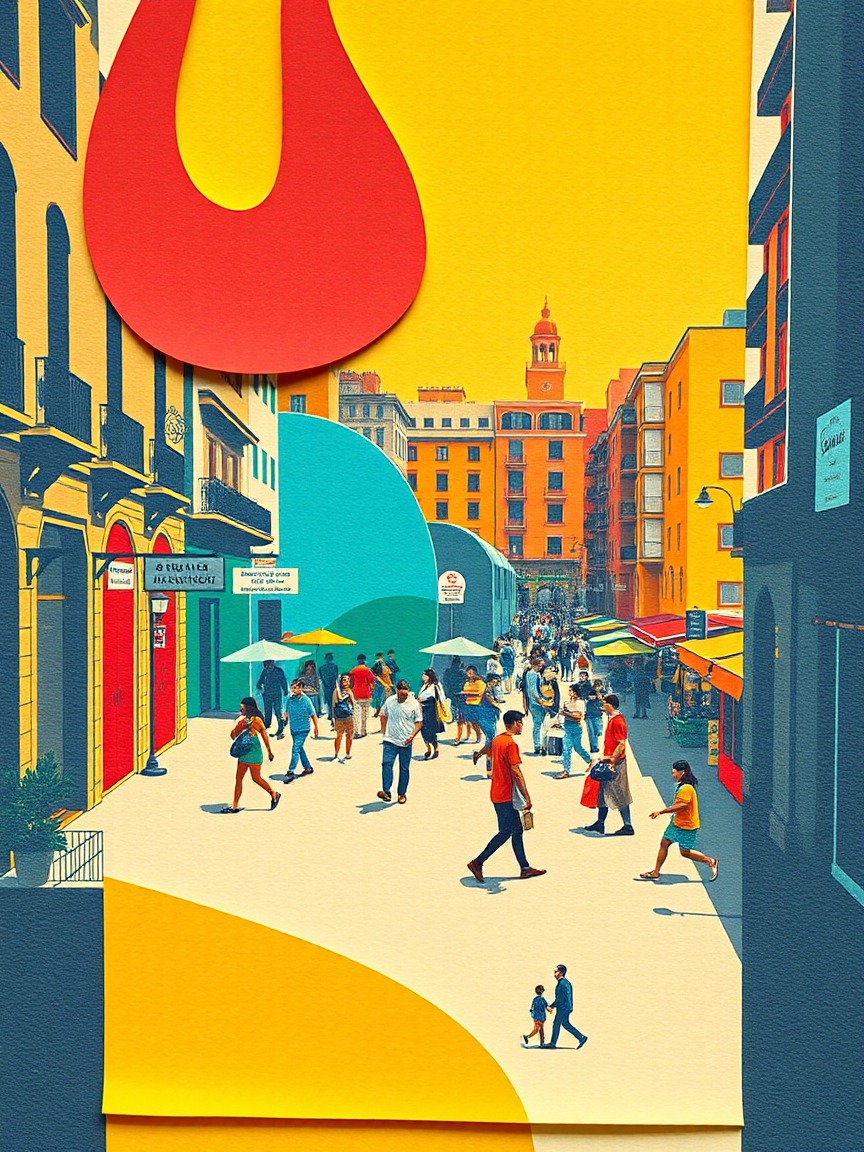 Иллюстрированная афиша: SAGA Barcelona Game Fest в Fira de Barcelona-Recinte Montjuïc, Барселона