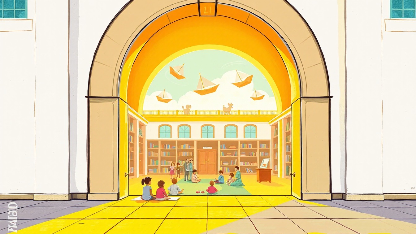 Cartel ilustrado: 'Arrullos como churros' con Yoana Siri en Biblioteca Pública Municipal María Lejárraga (Hortaleza), Madrid