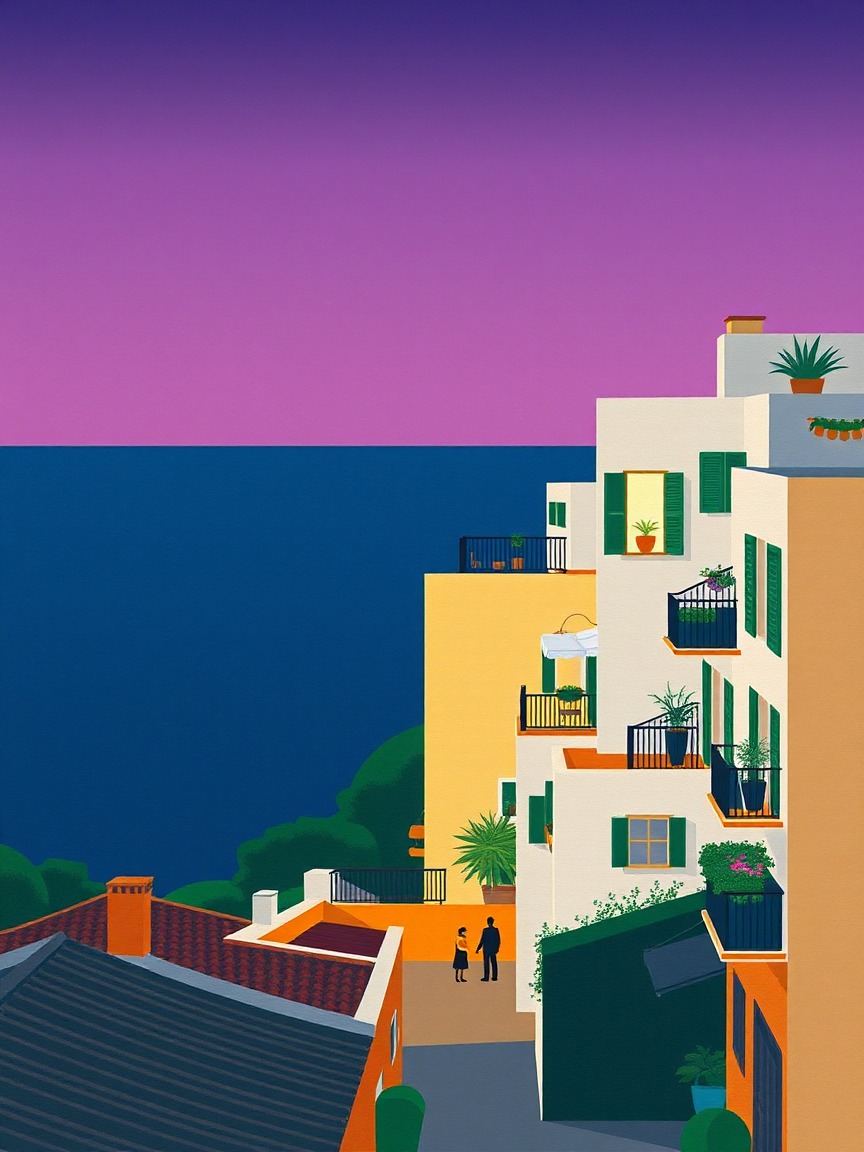 Locandina illustrata: Sitges, Festival Internacional de Cine Fantástico de Catalunya a Sitges