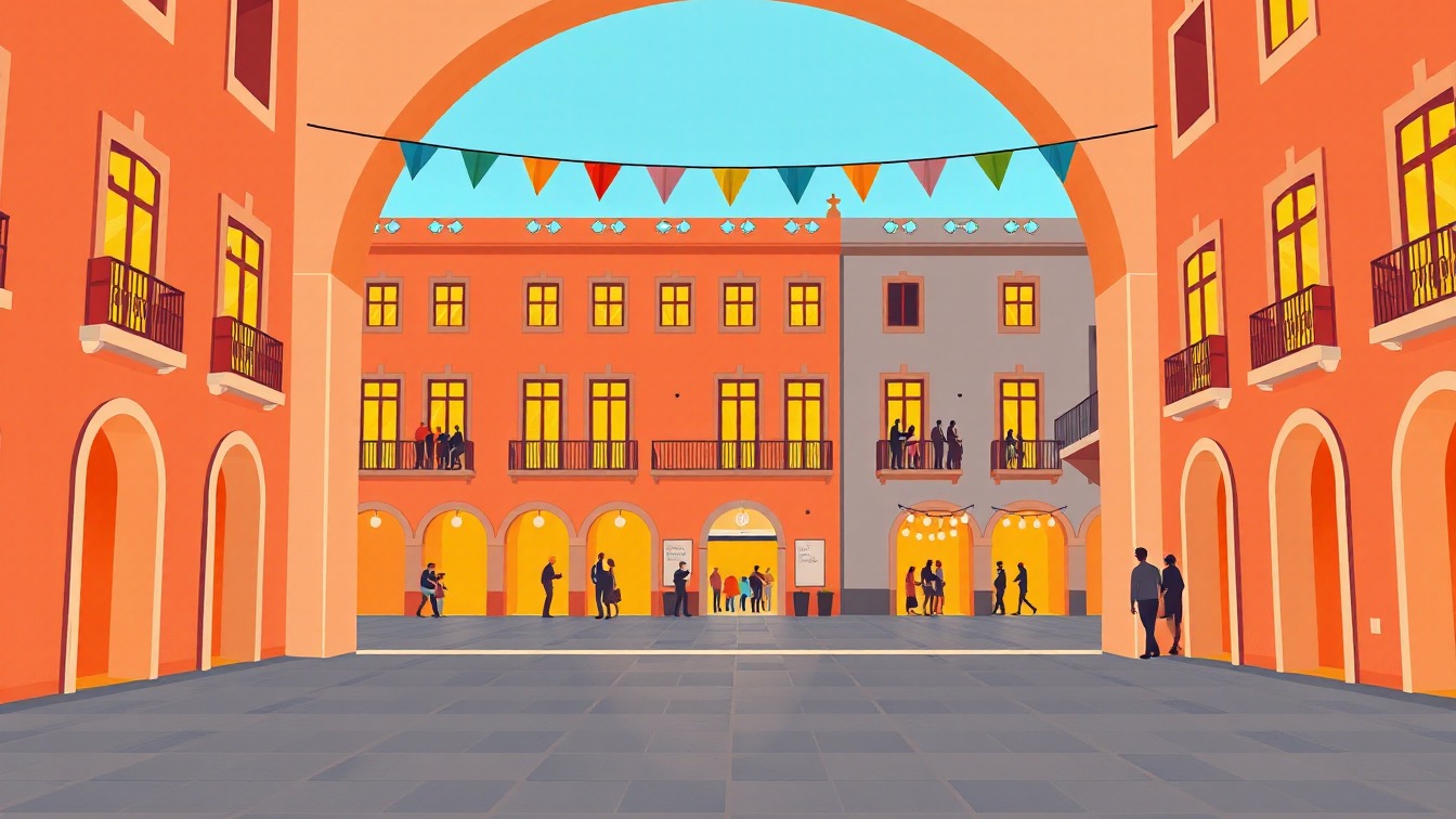 Cartel ilustrado: Fiestas de Agurain 2026: TIK-TAK DENBORA en San Juan plaza, Salvatierra