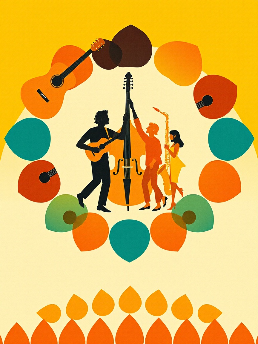 Cartel ilustrado: COTTON PICKERS en Sala Onura, Amorebieta-Etxano
