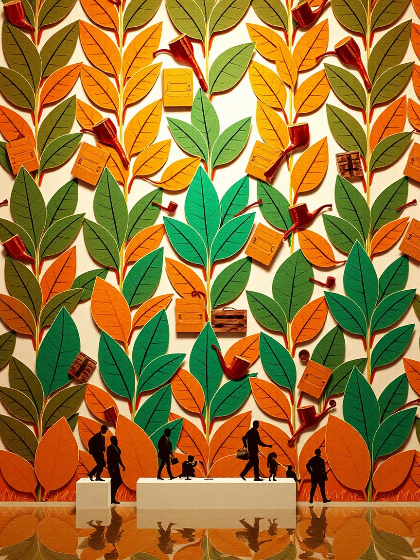 Locandina illustrata: EXPOSICIÓ: EL TABAC AL DESCOBERT presso Biblioteca Neus Català, Polinyà
