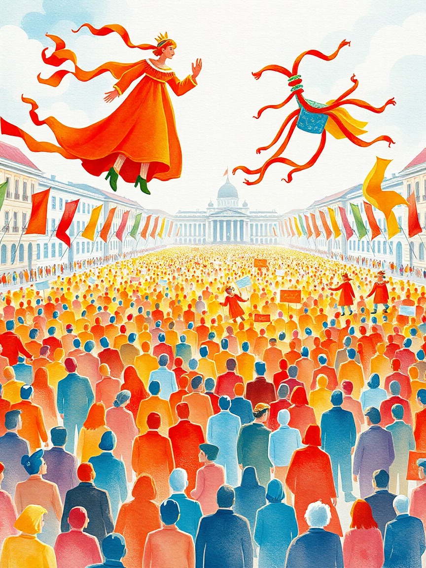 Cartel ilustrado: Encuentro de titiriteros/as de Euskal Herria 2026 en Casa de Cultura de Hondarribia