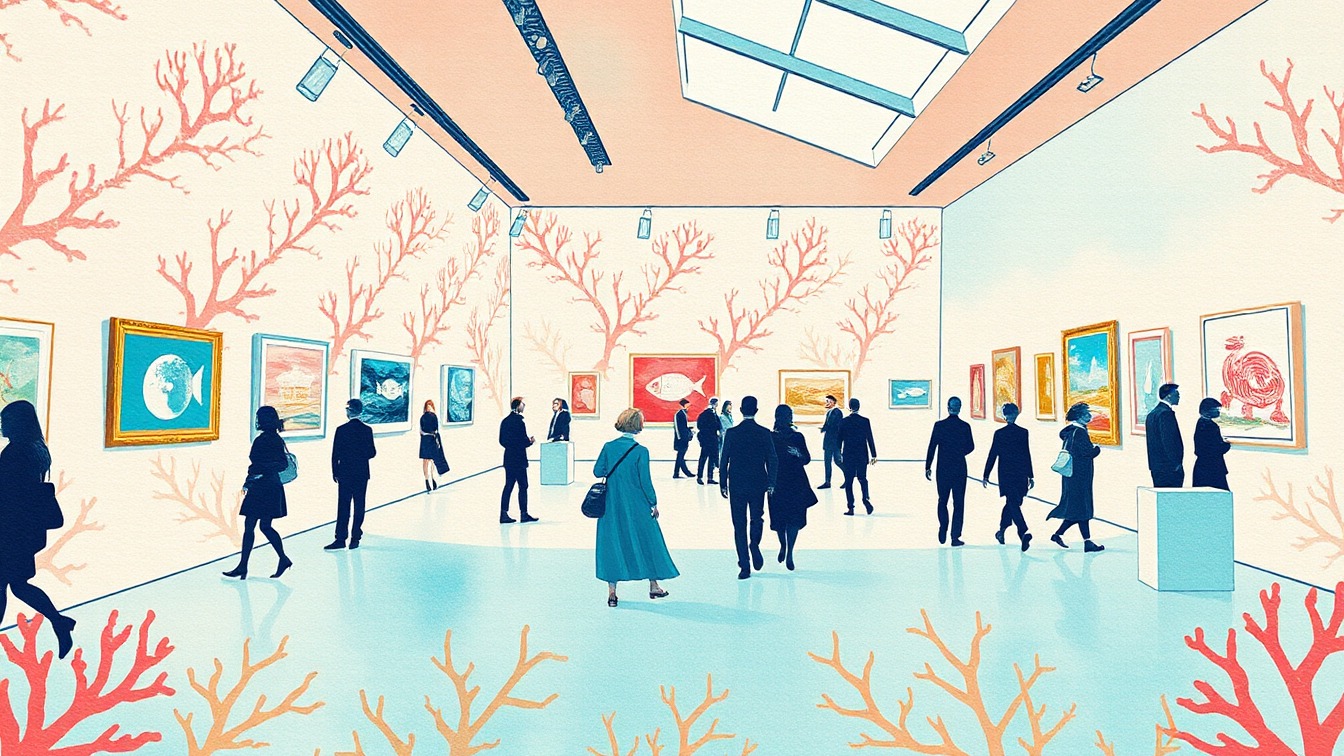 Illustriertes Plakat: "Raíces del Océano" (Dauerausstellung) – Diques de Itsasmuseum, Bilbao