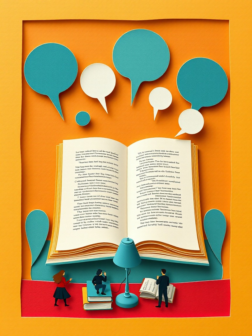 Illustriertes Plakat: Groupe de conversation en français. – Biblioteca Can Rajoler, Parets del Vallès