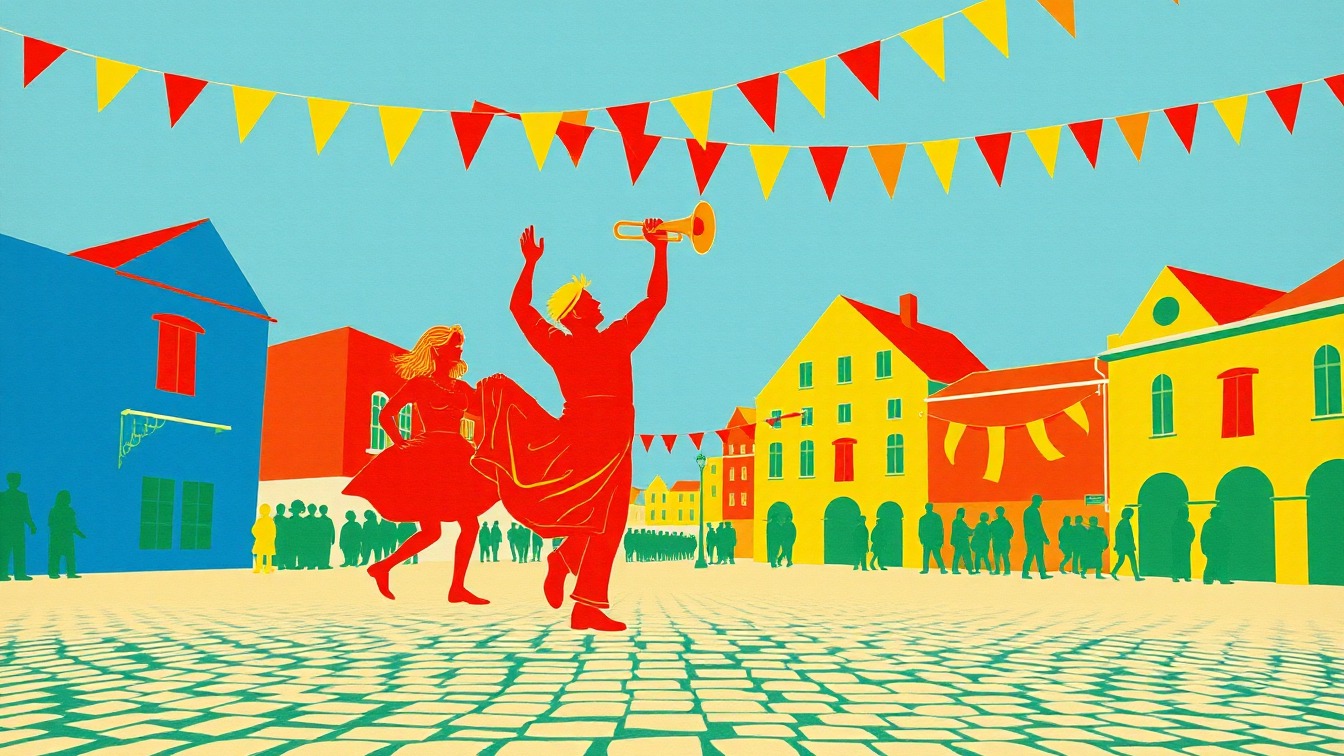 Cartel ilustrado: Fiestas de Agurain 2026 (txosnak): Julen Magoa en Txosnagunea, Salvatierra