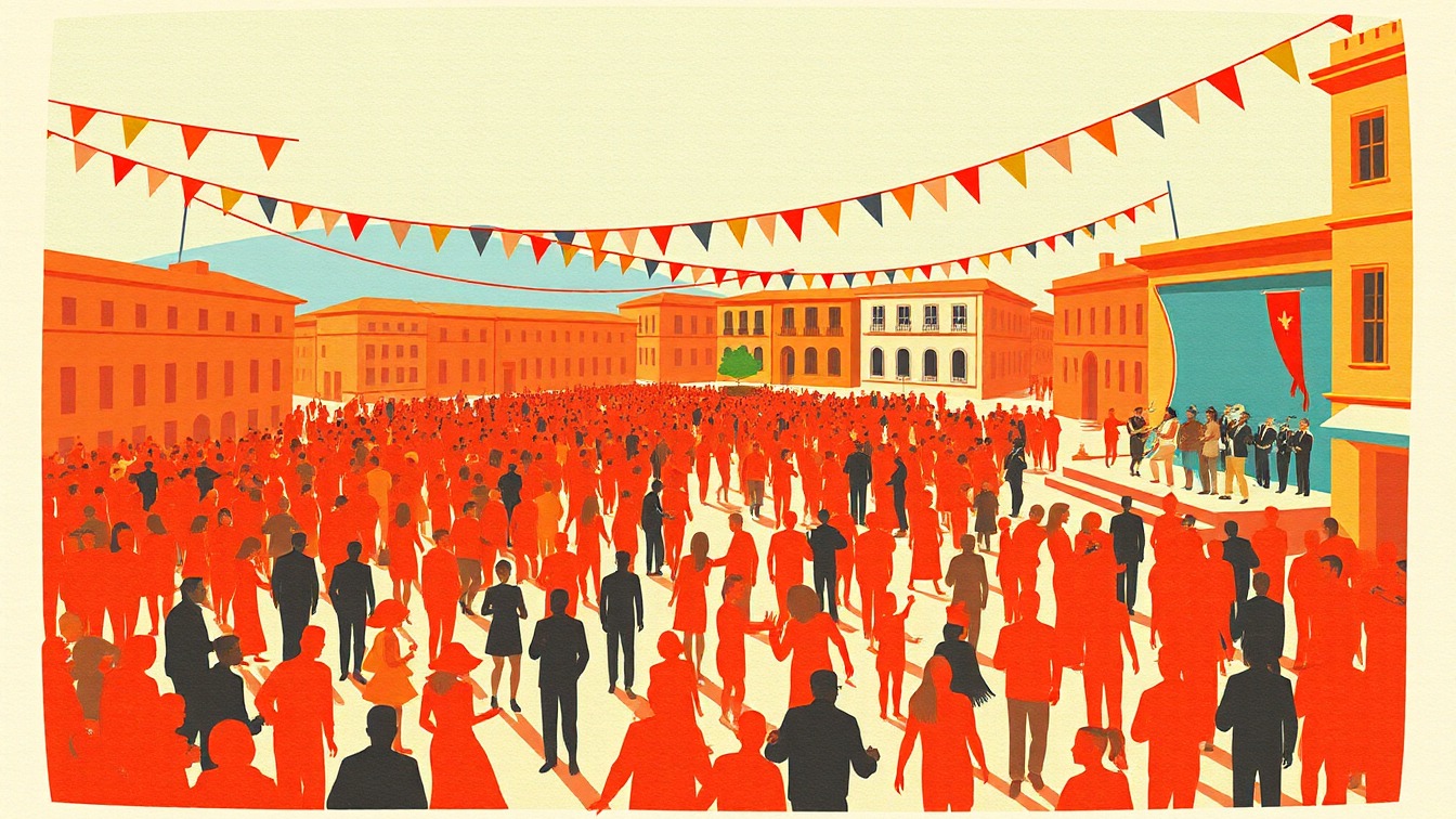 Cartel ilustrado: Perretxiko Jaia 2026 de Donostia/San Sebastián en Latsari plaza (Loiola), San Sebastián