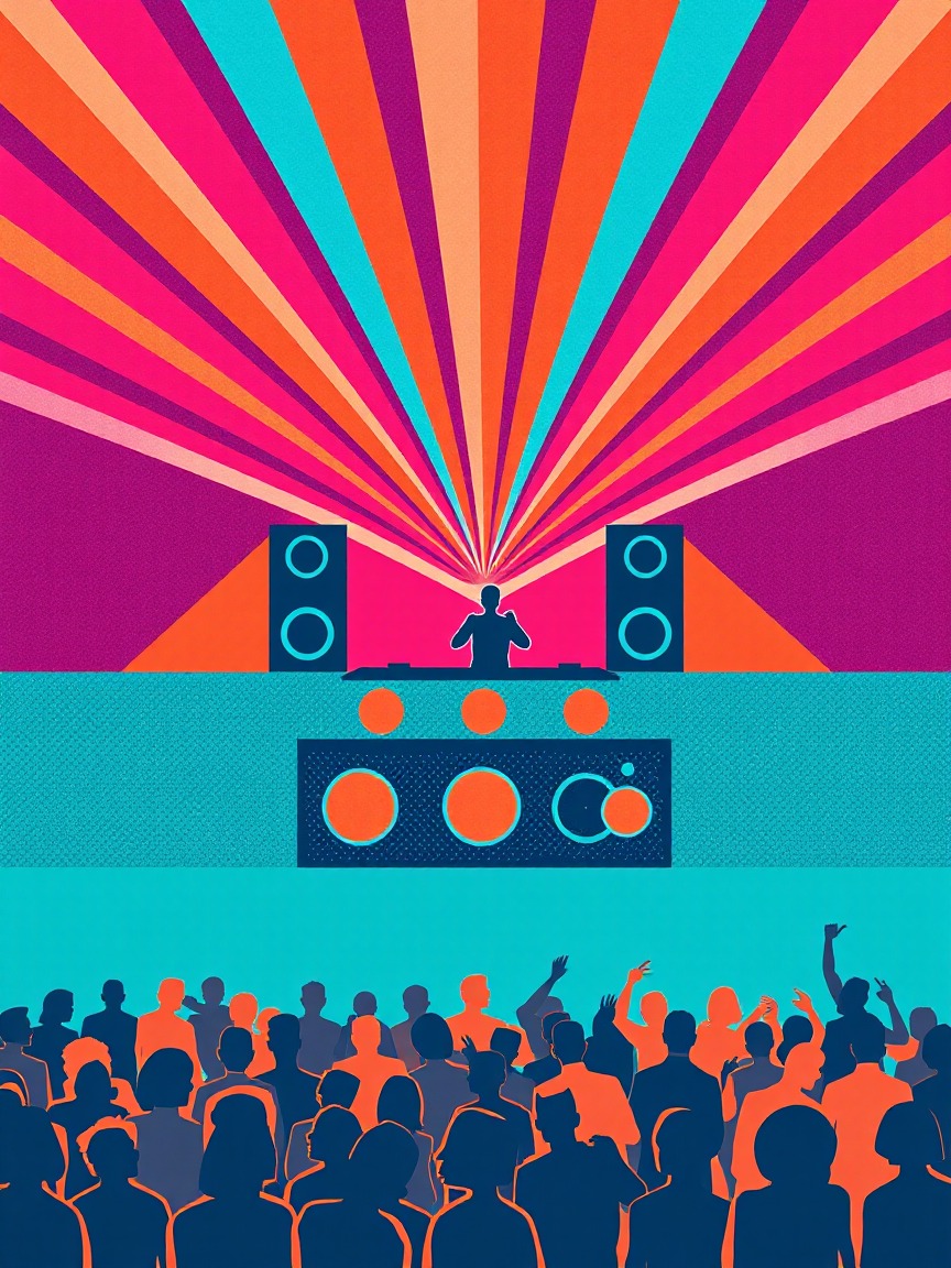 Cartel ilustrado: Sala El Nido: The Hype · Thu. 8th October 2026 en Papagayo Tenerife, Arona