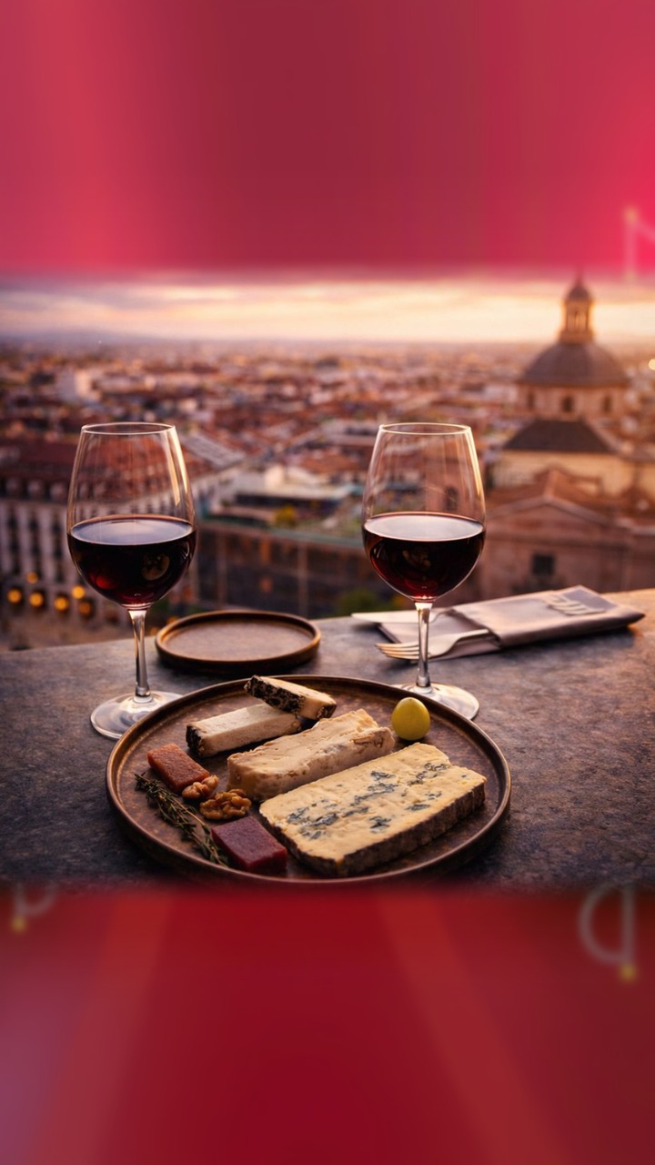 Plan para dos: Tabla de quesos y bebidas en Ella Sky Bar en Ella Sky Bar Madrid