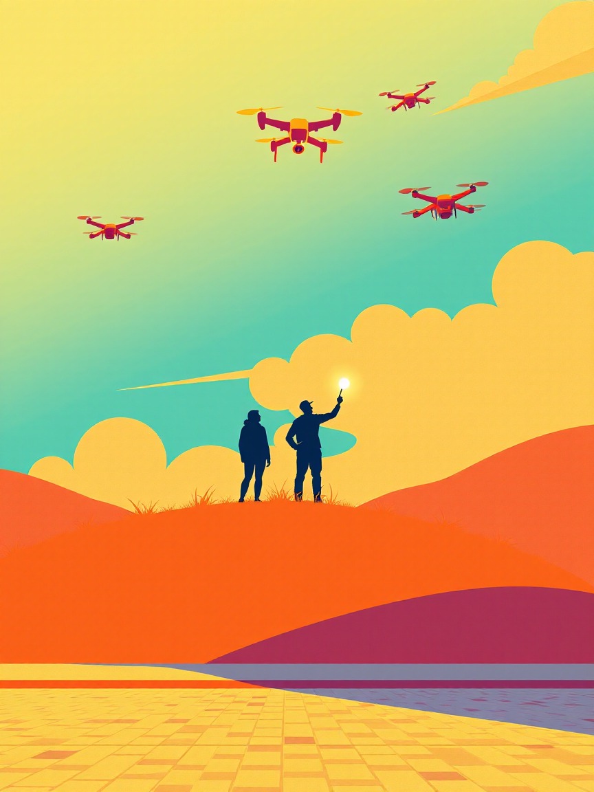 Illustriertes Plakat: DroneArt Show: Harry Potter™ – Hipódromo de la Zarzuela, Madrid