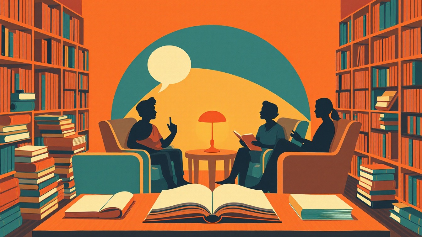 Cartel ilustrado: Club de lectura fácil: "EL LEJANO PAÍS DE LOS ESTANQUES" (Lorenzo Silva) en Biblioteca de Bilbao (Deusto)