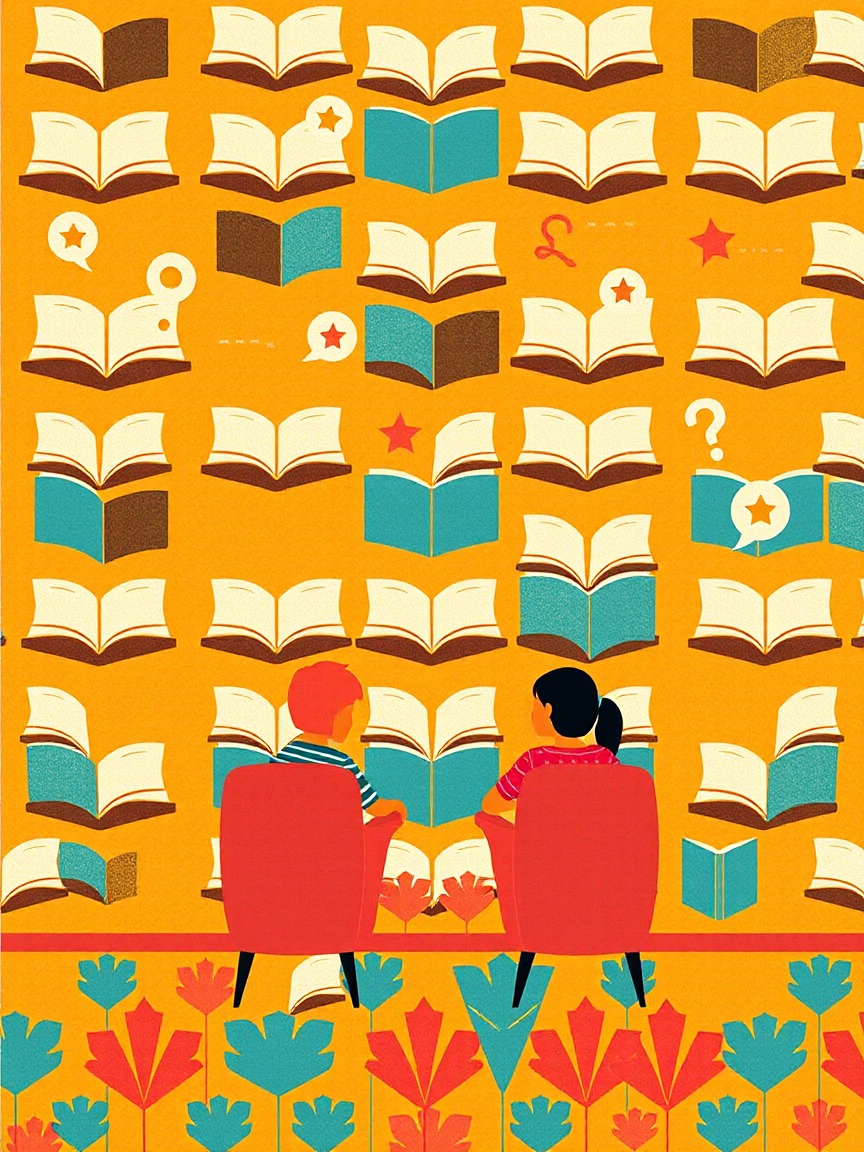 Illustriertes Plakat: Kinderleseclub el Drac Vermell (8 bis 10 Jahre) – Biblioteca Àngel Guimerà, Matadepera