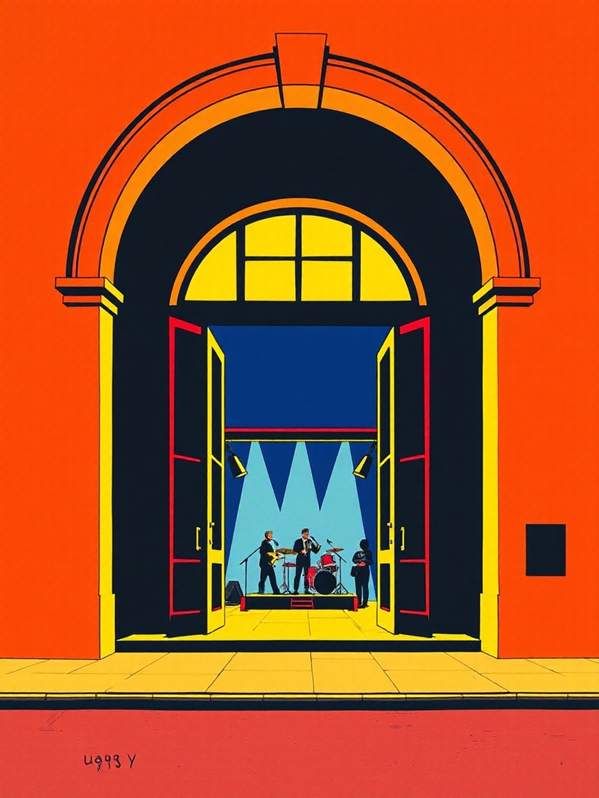 Cartel ilustrado: LOS MOUSTROS DEL ESPACIO EXTERIOR (R&B YE-YE 50S DESDE MEXICO) en La Atalaia del Gardoki, Sopela