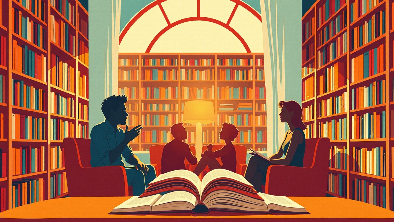 Cartel ilustrado: 'Historias impredecibles', de Concha Visedo Sánchez en Biblioteca Pública Municipal María Lejárraga (Hortaleza), Madrid